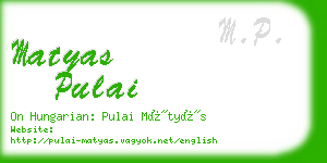 matyas pulai business card